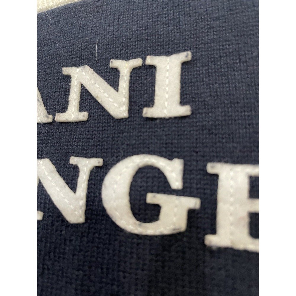 Vtg 90's A/X Armani Exchange Applique‎ Logo Sweater Men's Sz L Old Money - Picture 4 of 8